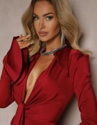 allyson Rochie de cocktail Bordo cu Mâneci evazate și Drapaj Semilith