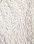 allyson Rochie de seară Bej din dantelă decorată cu volane Lunetra