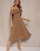 allyson Rochie Maro Cloche Decorată cu Fundă Odarra