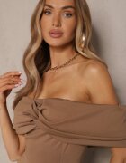 allyson Rochie Maro Cloche Decorată cu Fundă Odarra