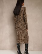 allyson Rochie Maro cu imprimeu leopard cu croială ajustată cu zirconii Nallinette