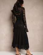 allyson Rochie neagră evazată din dantelă cu bolero suplimentar Gonavora
