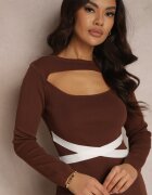 allyson Rochie pulover Maro cu volan Cesi