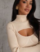 allyson Rochie reiată bej deschisă Varia
