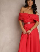 allyson Rochie Roșie Cloche Decorată Cu Fundă Odarra