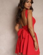 allyson Rochie Roșie cu bretele cu croială evazată Tastorea