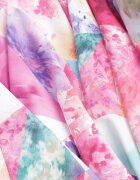 allyson Rochie Roz Cloș Florală cu Decolteu Pătrat Averla