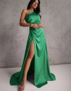 allyson Rochie Verde Elegantă cu un umăr cu croială asimetrică Leylane