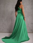 allyson Rochie Verde Elegantă cu un umăr cu croială asimetrică Leylane
