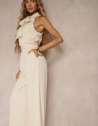 allyson Salopetă Bej Decorată cu fundă Milireia