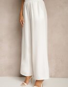allyson Set de costum Alb Pantaloni largi și Sacou cu curea Solsedi