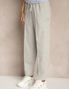 allyson Set de trening gri cu viscoză Pantaloni cu șnur decorativ și Top Nitunela