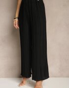 allyson Set Negru Pantaloni cu croială largă și Bluză cu linie de umeri rigidizată Nilamira