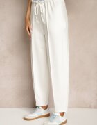allyson Set Trening Alb cu Viscoză Pantaloni cu Șnur Decorativ și Top Nitunela