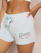 alnwick Pantaloni scurți de trening albastri cu elastic în talie și imprimeu decorativ Kelta