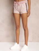 alnwick Pantaloni scurți Sportive Roze în Dungi cu Elastic în Talie Faunnis