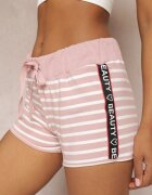alnwick Pantaloni scurți Sportive Roze în Dungi cu Elastic în Talie Faunnis
