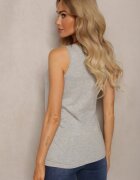 alnwick Top din Bumbac Gri cu Croi Asimetric Ornat cu nasturi cu Reglare pe lateral Vilalina