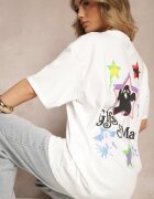ambitionfly Tricou Alb din Bumbac și Imprimeu Decorativ Sovreti