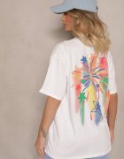 ambitionfly Tricou Alb Oversize cu Inscripție Imprimată Ilorella
