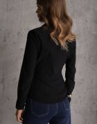 ann gissy Cămașă Neagră Încrețită cu Bumbac Avenarie