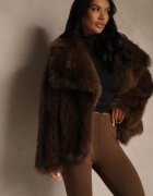 ann gissy Geacă Maro Blană tip oversize cu guler decorativ Monella
