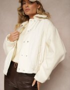 ann gissy Jachetă Albă Încheiată cu capse Cu guler detașabil și inserții textile Liolie