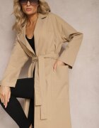 ann gissy Palton bej cu cordon Oversize Terethia