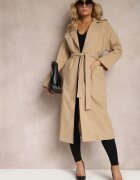 ann gissy Palton bej cu cordon Oversize Terethia