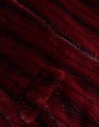 ann gissy Palton de blană Bordeaux Oversize cu buzunare cu clape Zellnessa