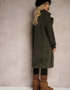 ann gissy Palton de blană Verde cu Mâneci din Tricot Ravileth