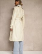 ann gissy Palton Trench Bej din Piele ecologică cu Croială dublă cu Curea Nilianis