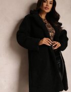 ann gissy Pardesiu Negru De blană Teddy Karli