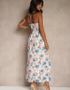 ann gissy Rochie Albastră Cloș cu Vâscoză cu Imprimeu Floral Nalivie