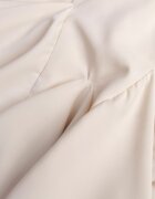 ann gissy Rochie Bej din Vâscoză cu Croială Cloș cu Volane și Legătură Meriianes