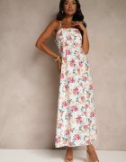 ann gissy Rochie Evazată Roz din Viscoză cu Imprimeu Floral Nalivie