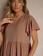 ann gissy Rochie Maro Evazată cu Viscoză în Stil Casual Filarenna