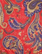 ann gissy Rochie petrecută cu adaos de vâscoză decorată cu motiv Paisley Nesaleia Roșie