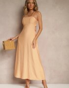 ann gissy Rochie Portocalie din Vâscoză cu croi evazat Merelessa