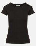 ann gissy Tricou Negru Casual din Bumbac Zeiasha