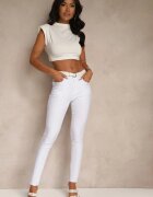 b.s.jeans Pantaloni Albi Tip Skinny cu Bumbac Talie Înaltă Sepallia