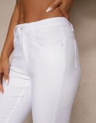 b.s.jeans Pantaloni Albi Tip Skinny cu Bumbac Talie Înaltă Sepallia