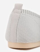  Balerini Gri cu Vârf Rotund și Partea Superioară din Material Mililena