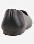  Balerini Negre Plate din imitație de piele Slip-on cu vârf rotund Jemenna