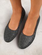  Balerini Negri Slip-on Sclipitori cu Talpă Plată Claremarie