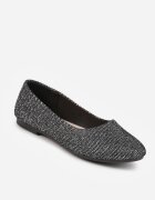  Balerini Negri Slip-on Sclipitori cu Talpă Plată Claremarie