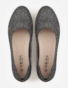 Balerini Negri Slip-on Sclipitori cu Talpă Plată Claremarie