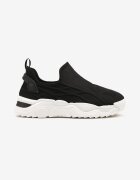 ballada Adidași negri plasă slip-on decorați cu imprimeuri în relief Nusadela