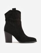ballada Botine Cowboy Negre Sclipitoare cu toc gros Remirra