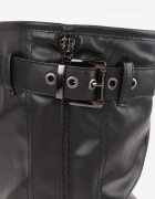 ballada Botine Negre Biker Boots cu Carâmb imitând Cracul pantalonului cu Cataramă Veresta